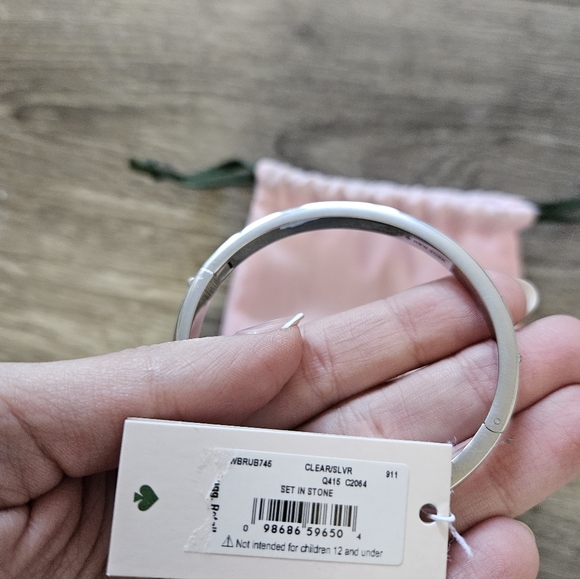 Kate Spade Silver Hinged Bangle - Picture 10 of 11